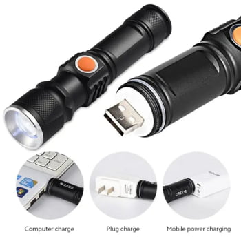 Lanterna Portátil Led Usb Camping Recarregável Esporte Noturna St515 Luuk Young