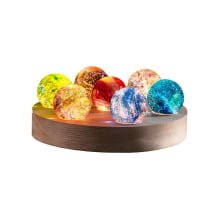 Luminaria Abajur De Mesa Led Decoração Quarto Vidro 7078-1