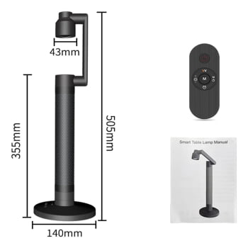 Luminária Abajur Mesa Inteligente Ambiente Touch Led Rgb Giratória Cyl-6804