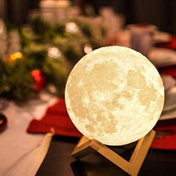 Luminária Lua Cheia Moon Lamp 3d Muda Cor Toque Usb 1227
