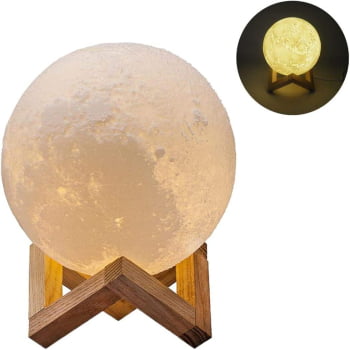 Luminária Lua Cheia Moon Lamp 3d Muda Cor Toque Usb 1227