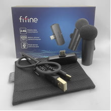 Microfone De Lapela Sem Fio Fifine Celular Android 2.4ghz Preto M6