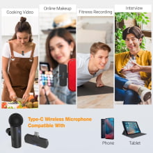 Microfone De Lapela Sem Fio Fifine Celular Android 2.4ghz Preto M6
