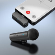 Microfone De Lapela Sem Fio Fifine Celular Android 2.4ghz Preto M6