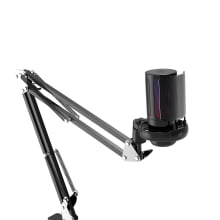 Microfone Gamer Condensador Com Braço Articulado Profissional Led Rgb Fire Phoenix Bk-806u Preto