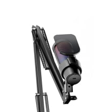 Microfone Gamer Condensador Com Braço Articulado Profissional Led Rgb Fire Phoenix Bk-806u Preto