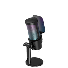 Microfone Gamer Profissional Condensador De Mesa Led Rgb Fire Phoenix Bk-806c Preto