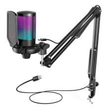 Microfone Gamer Rgb Fifine Ampligame Braço Articulado A6t