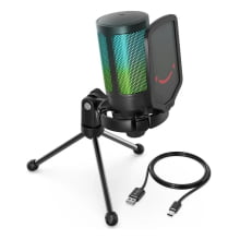Microfone Gamer Rgb Fifine Ampligame Braço Articulado A6t