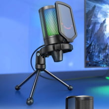 Microfone Gamer Rgb Fifine Ampligame Braço Articulado A6t