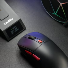 Mouse Gamer Sem Fio Bluetooth 2.4g Dareu Paw3950 6 Botões 30.000 DPI Ae7 Pro