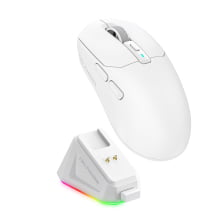 Mouse Gamer Sem Fio Bluetooth 2.4g Tri Mode 24000dpi Paw3311 Com Dock Carregamento Fire Phoenix Bk-r3x