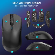 Mouse Gamer Sem Fio Bluetooth Tri Mode 18000 Dpi Paw3311 Recarregável Fire Phoenix Bk-r1x