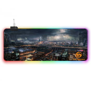 Mousepad Gamer Led Rgb Iluminado 7 Cores Tamanho Grande 80 X 30cm Mp14