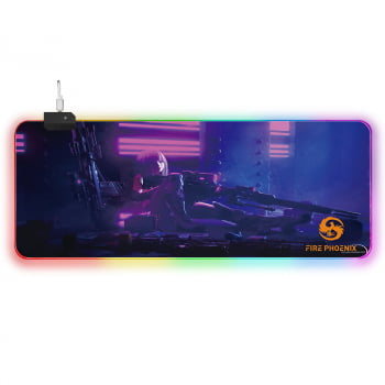 Mousepad Gamer Led Rgb Iluminado 7 Cores Tamanho Grande 80 X 30cm Mp14