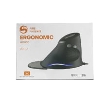 Mouse Optico Vertical Ergonomico Com Fio Usb 6 Botoes Dpi 3200 D6