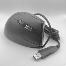 Mouse Optico Vertical Ergonomico Com Fio Usb Com Led 9 Botoes Dpi 12800 D7 Luuk Young