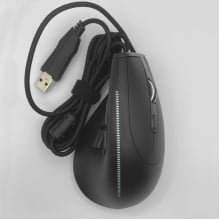 Mouse Optico Vertical Ergonomico Com Fio Usb Com Led 9 Botoes Dpi 12800 D7