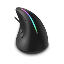 Mouse Optico Vertical Ergonomico Com Fio Usb Com Led 9 Botoes Dpi 12800 D7