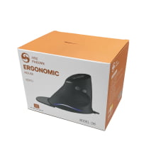 Mouse Sem Fio Vertical Ergonômico Wireless 2.4g Com Led Fire Phoenix D-m6 Preto