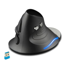 Mouse Sem Fio Vertical Ergonômico Wireless 2.4g Com Led Fire Phoenix D-m6 Preto