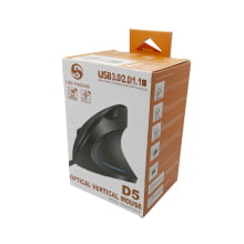 Mouse Vertical Verto Ergonomico Com Led 6 Botoes 1600 Dpi Ajustavel Branco D5 Luuk Young