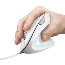 Mouse Vertical Verto Ergonomico Com Led 6 Botoes 1600 Dpi Ajustavel Branco D5