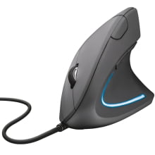Mouse Vertical Verto Ergonomico Luz Led Usb Com Fio 3600 Dpi Preto D5