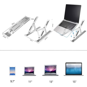 Suporte Dobrável Ergonômico Portátil Alumínio Slim Para Notebook Macbook Tablet S50