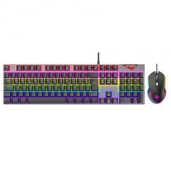 Kit Teclado Mouse Mecânico Abnt2 Gamer Rgb Switch Blue Be-k2