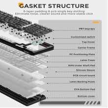 Teclado Mecanico Gamer Wireless Tri Mode Sem Fio Bluetooth 2.4g Hot Swap Led Rgb Dareu Ek98 Pro