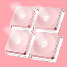 Teclado Membrana Gamer Luminoso Para Pc Computador Notebook Usb L1 Rosa