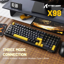 Teclado Sem Fio Gamer Mecânico Bluetooth Attack Shark X98