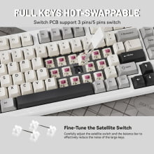 Teclado Sem Fio Gamer Mecânico Bluetooth Attack Shark X98