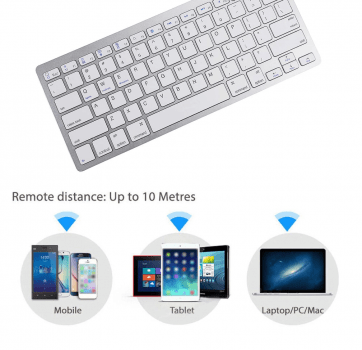 Teclado Universal Bluetooth Compatível Sem Fio Ios Android Windows 8022 Luuk Young