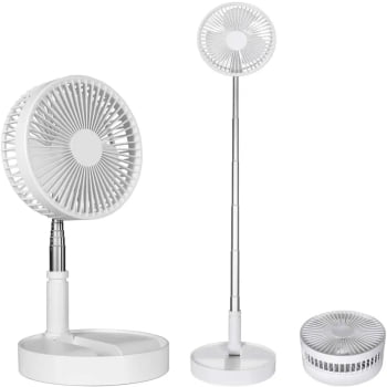 Ventilador Portátil Silencioso Dobrável 7200mah Retrátil D09