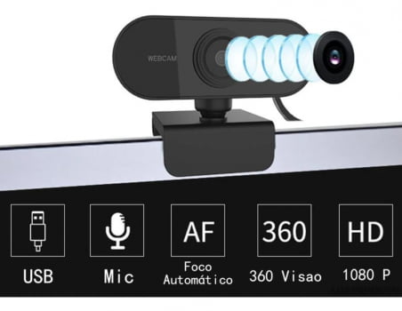 Webcam 1080p Full Hd Câmera Computador Microfone P/envio W18