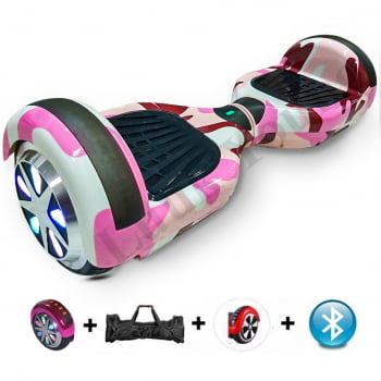 Hoverboard Skate Elétrico Infantil 6 Polegadas Criança Bluetooth Bivolt Com Leds Colorido Roda Overboard