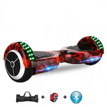 Hoverboard Skate Elétrico Infantil 6 Polegadas Criança Bluetooth Bivolt Com Leds Colorido Roda Overboard