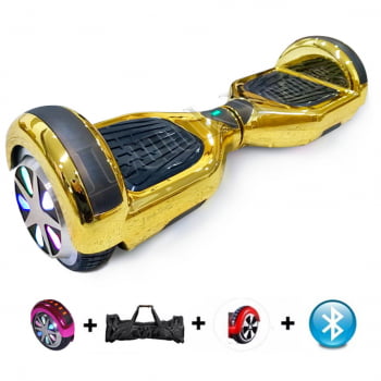 Hoverboard Skate Elétrico Infantil 6 Polegadas Criança Bluetooth Bivolt Com Leds Colorido Roda Overboard