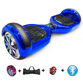 Hoverboard Skate Elétrico Infantil 6 Polegadas Criança Bluetooth Bivolt Com Leds Colorido Roda Overboard