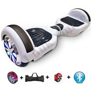 Hoverboard Skate Elétrico Infantil 6 Polegadas Criança Bluetooth Bivolt Com Leds Colorido Roda Overboard