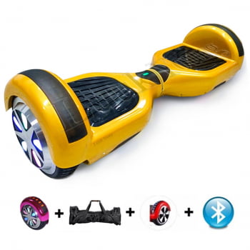 Hoverboard Skate Elétrico Infantil 6 Polegadas Criança Bluetooth Bivolt Com Leds Colorido Roda Overboard