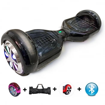 Hoverboard Skate Elétrico Infantil 6 Polegadas Criança Bluetooth Bivolt Com Leds Colorido Roda Overboard