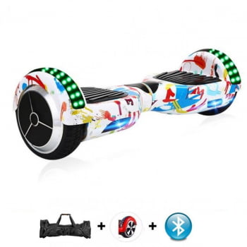 Hoverboard Skate Elétrico Infantil 6 Polegadas Criança Bluetooth Bivolt Com Leds Colorido Roda Overboard