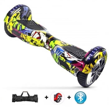 Hoverboard Skate Elétrico Infantil 6 Polegadas Criança Bluetooth Bivolt Com Leds Colorido Roda Overboard