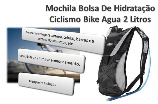 Mochila Hidratação Impermeável Bolsa D'água 2 Lt Bike D29