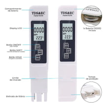 Kit Medidor Digital Tds Ec + Ph Hidroponia Aquario 33215