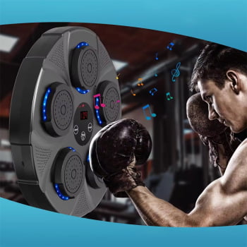 Máquina De Boxe Musical Bluetooth Usb Recarregável Com Luva 9 Velocidades Ycl03