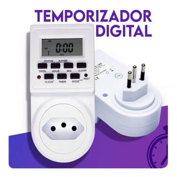 Timer Temporizador Digital Programável Liga Desliga Bivolt 20 ProgramaçõesT01